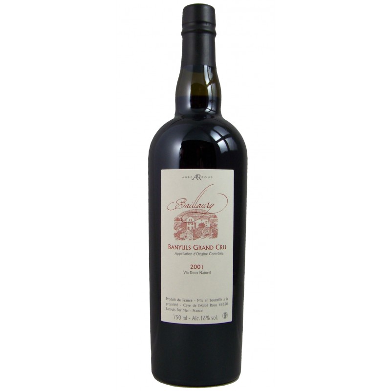 Abbé Rous - Domaine de Baillaury 2012 - AOP Banyuls Grand Cru