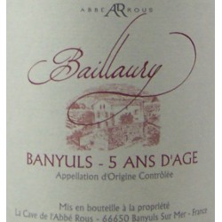 Domaine de Baillaury - Banyuls 5 ans - AOP Banyuls